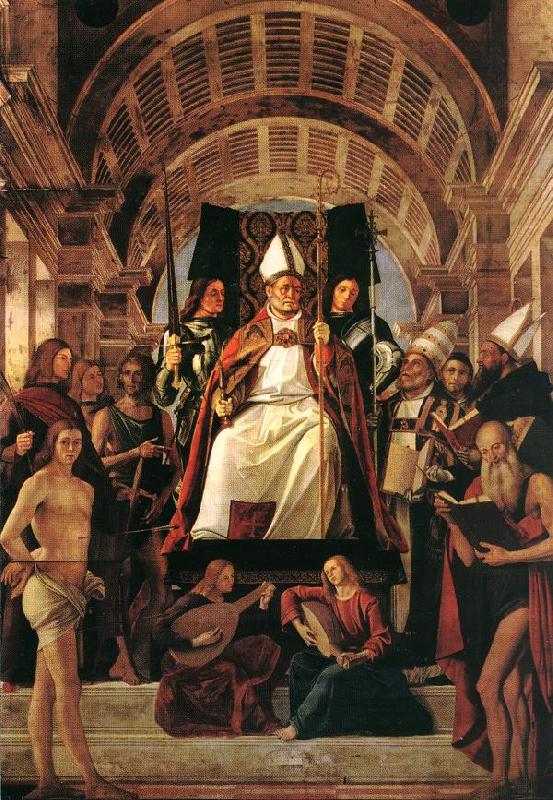 VIVARINI, family of painters Altarpiece of St Ambrose er oil painting image